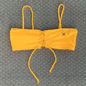 BoutineLA yellow bikini top